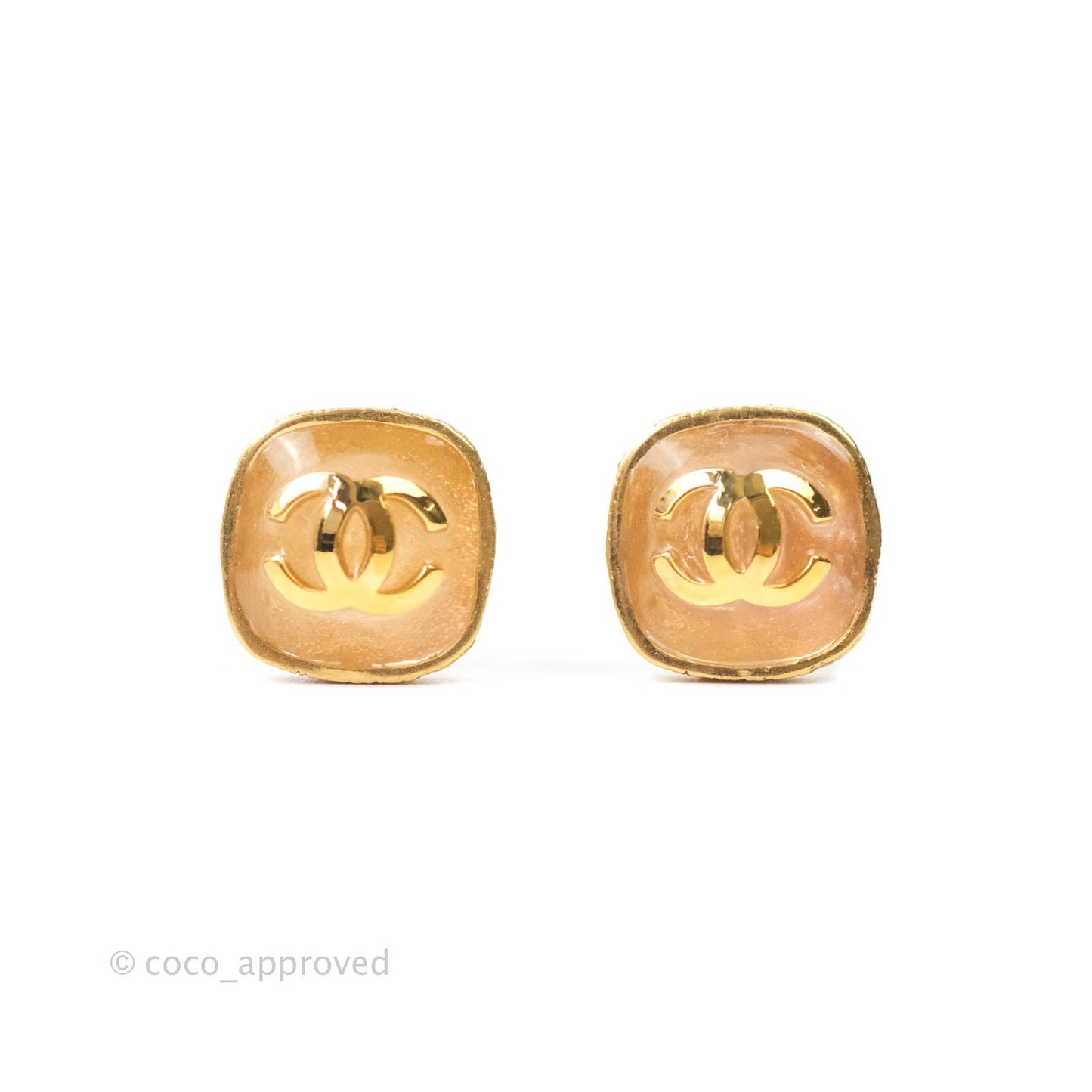 Chanel CC Square Resin Gold Tone 20K