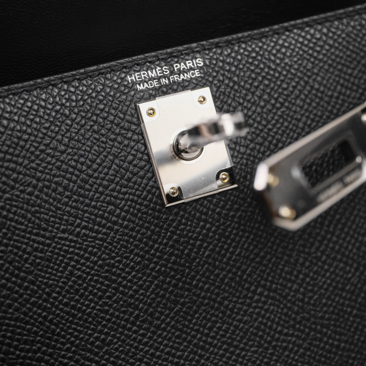 Hermès Mini Kelly Black Noir 89 Epsom Palladium Hardware