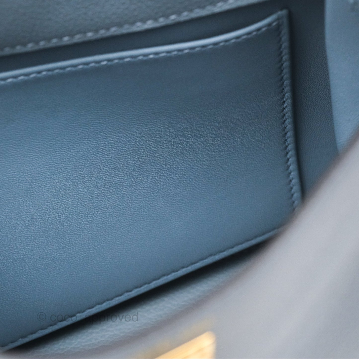 Hermès Kelly Danse II Bag Blue Lin J7 Evercolor Gold Hardware
