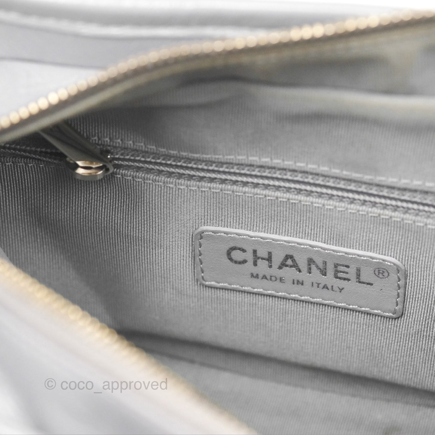 Chanel Small Gabrielle Hobo Quilted Grey Aged Calfskin