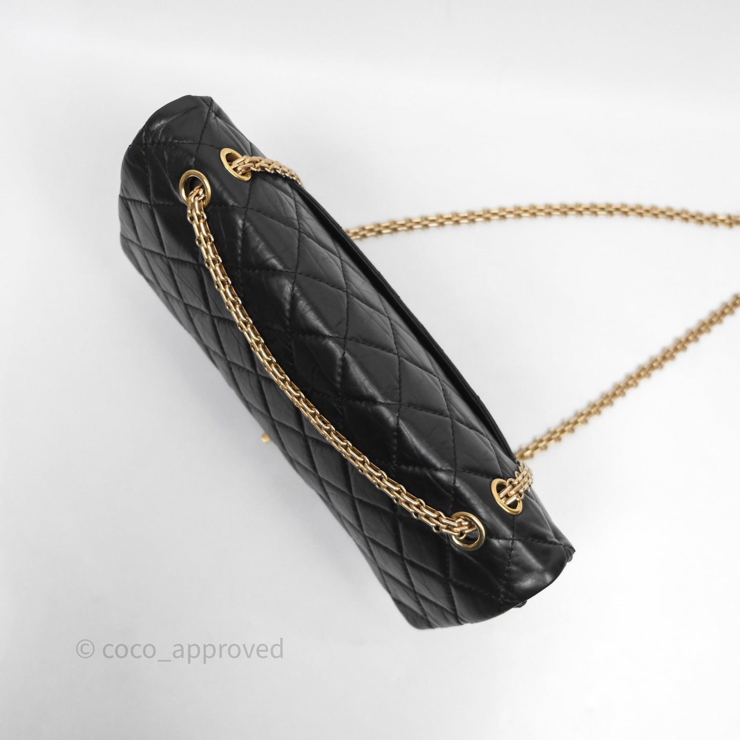 Chanel Reissue Quilted Aged Calfskin Black Aged Gold Hardware 227
