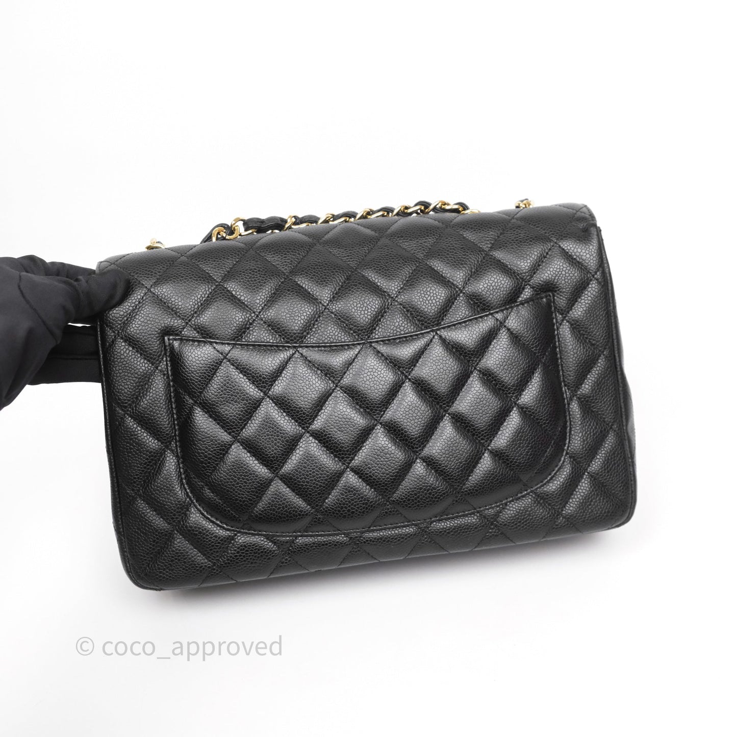 Chanel Jumbo Single Flap Black Caviar Gold Hardware⁣⁣