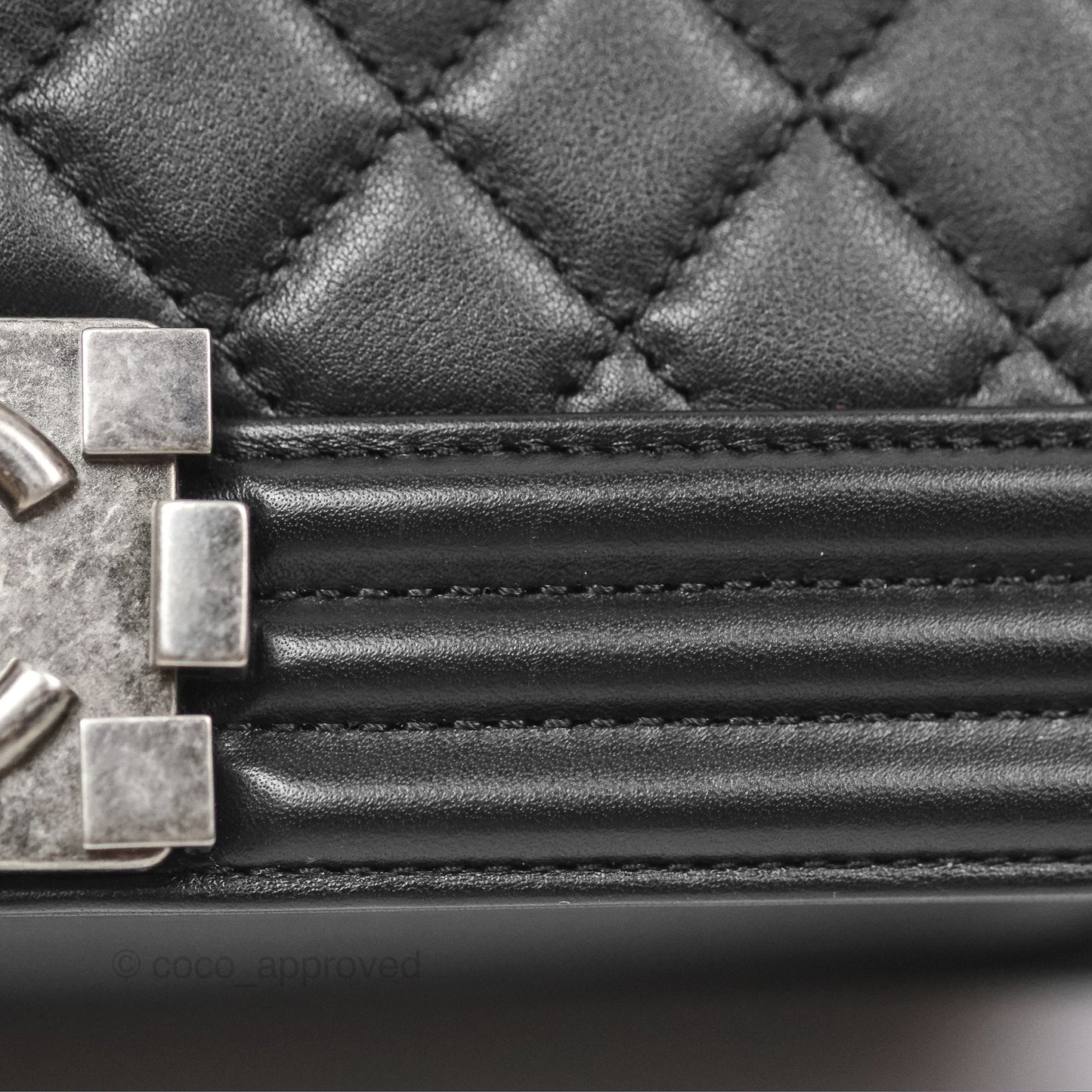 Chanel Medium Boy Quilted Black Calfskin Ruthenium Hardware