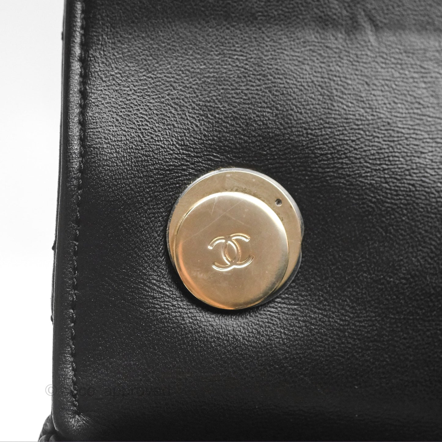 Chanel Small Trendy CC Black Lambskin Gold Hardware