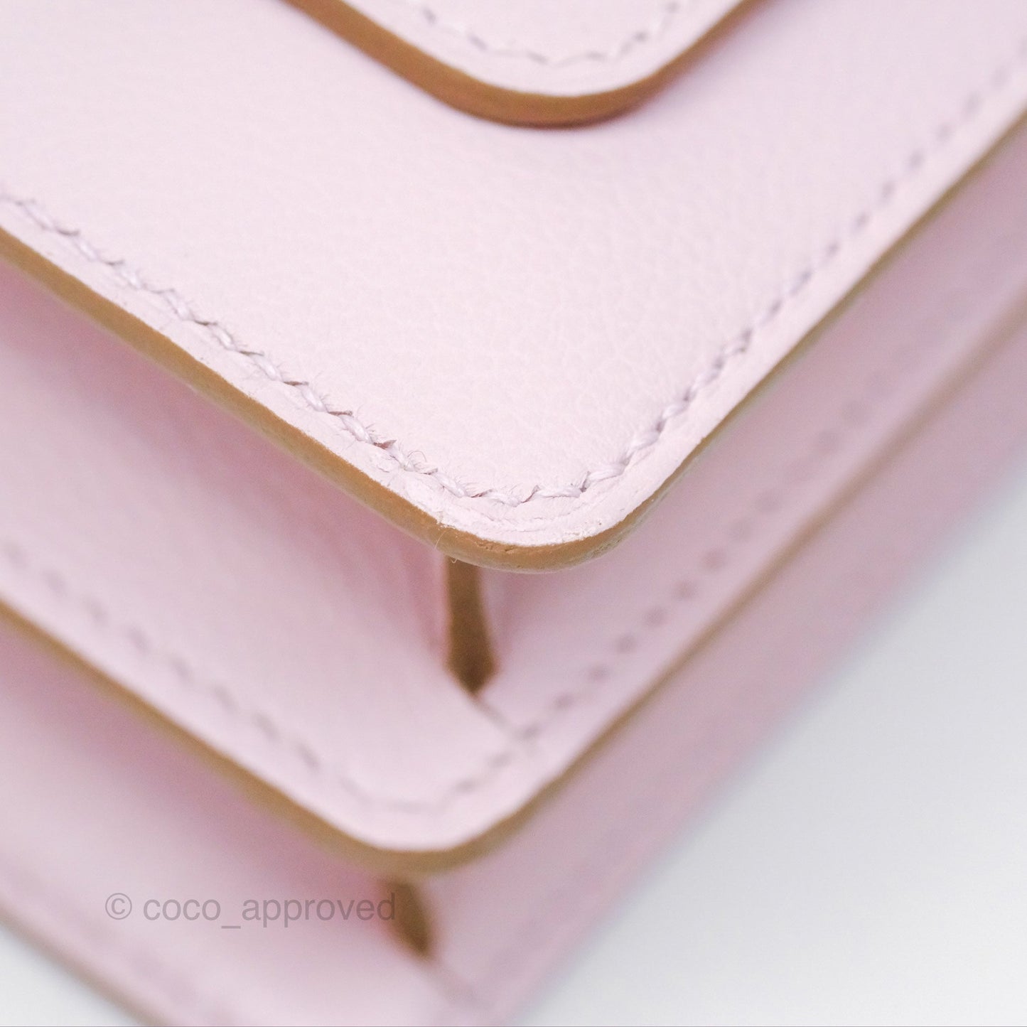 Hermès Roulis Mini 18 Mauve Pale Evercolor Palladium Hardware