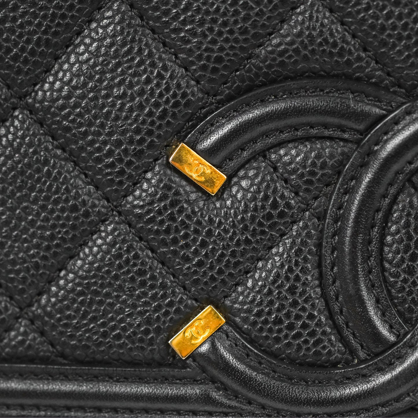 Chanel Quilted Medium CC Filigree Flap Black Caviar