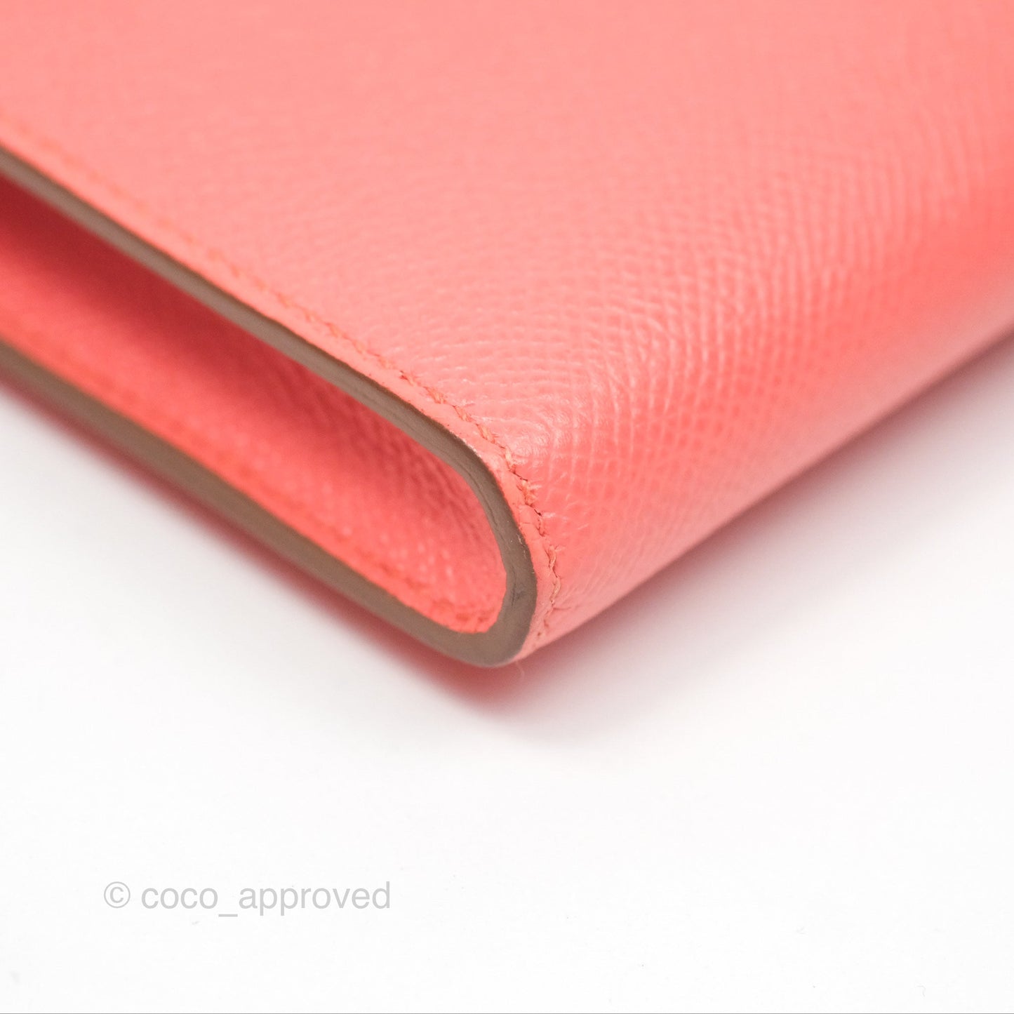 Hermes Kelly Cut Clutch Pochette Flamingo Epsom Gold Hardware
