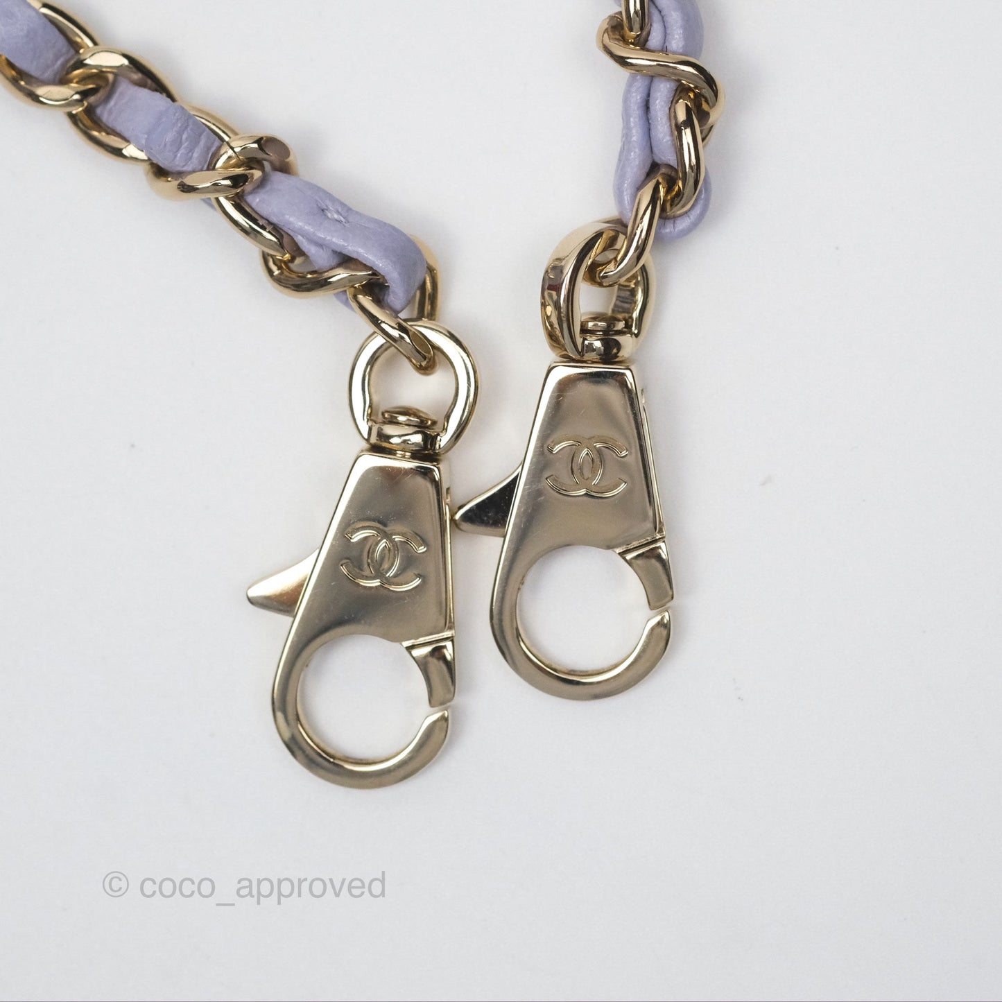 Chanel Mini Coco Handle Lilac Caviar Gold Hardware