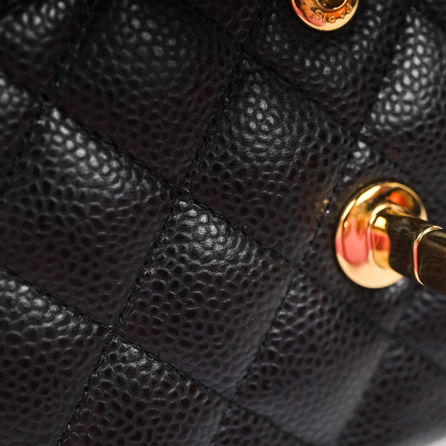 Chanel Small S/M Classic Flap Quilted Black Caviar Gold Hardware