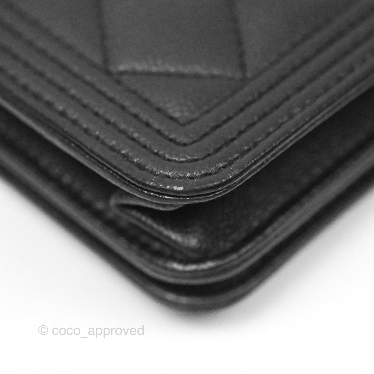 Chanel Quilted Boy Wallet on Chain WOC So Black Caviar