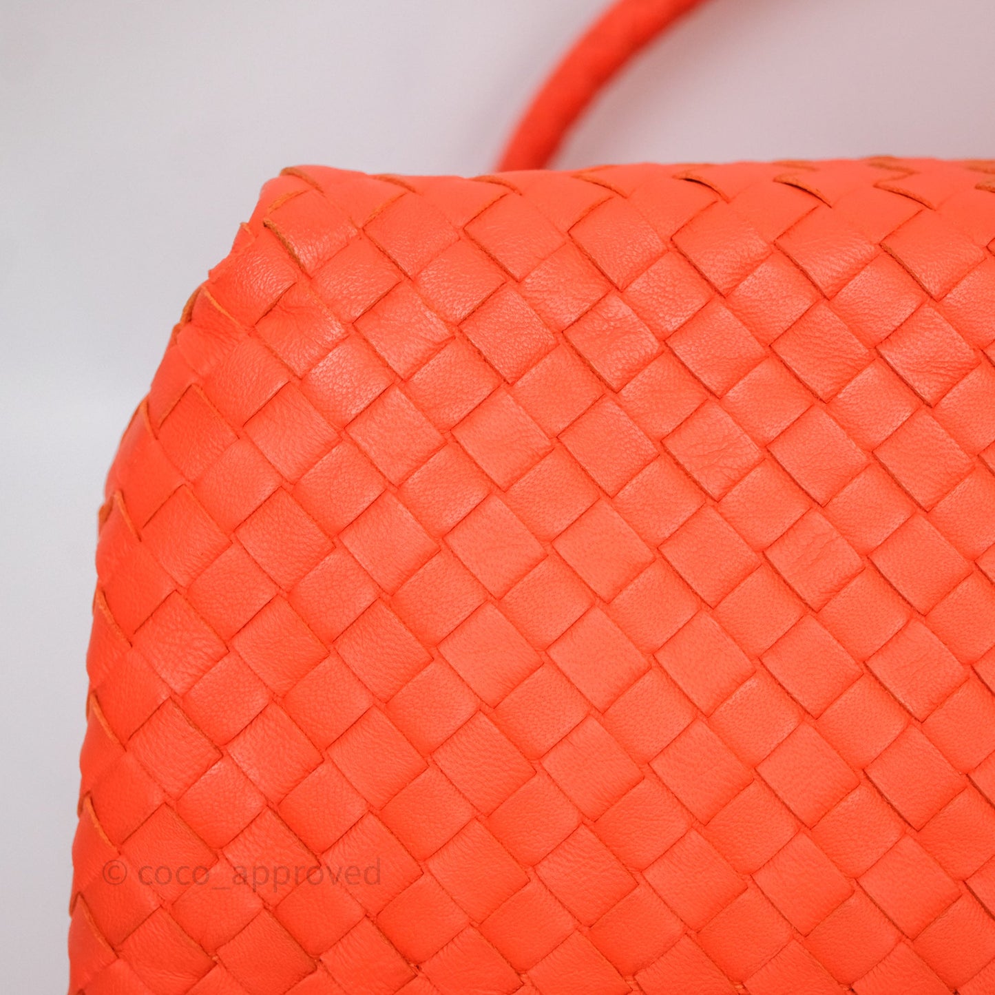 Bottega Veneta Nappa Intrecciato Parachute Tote Bag Orange
