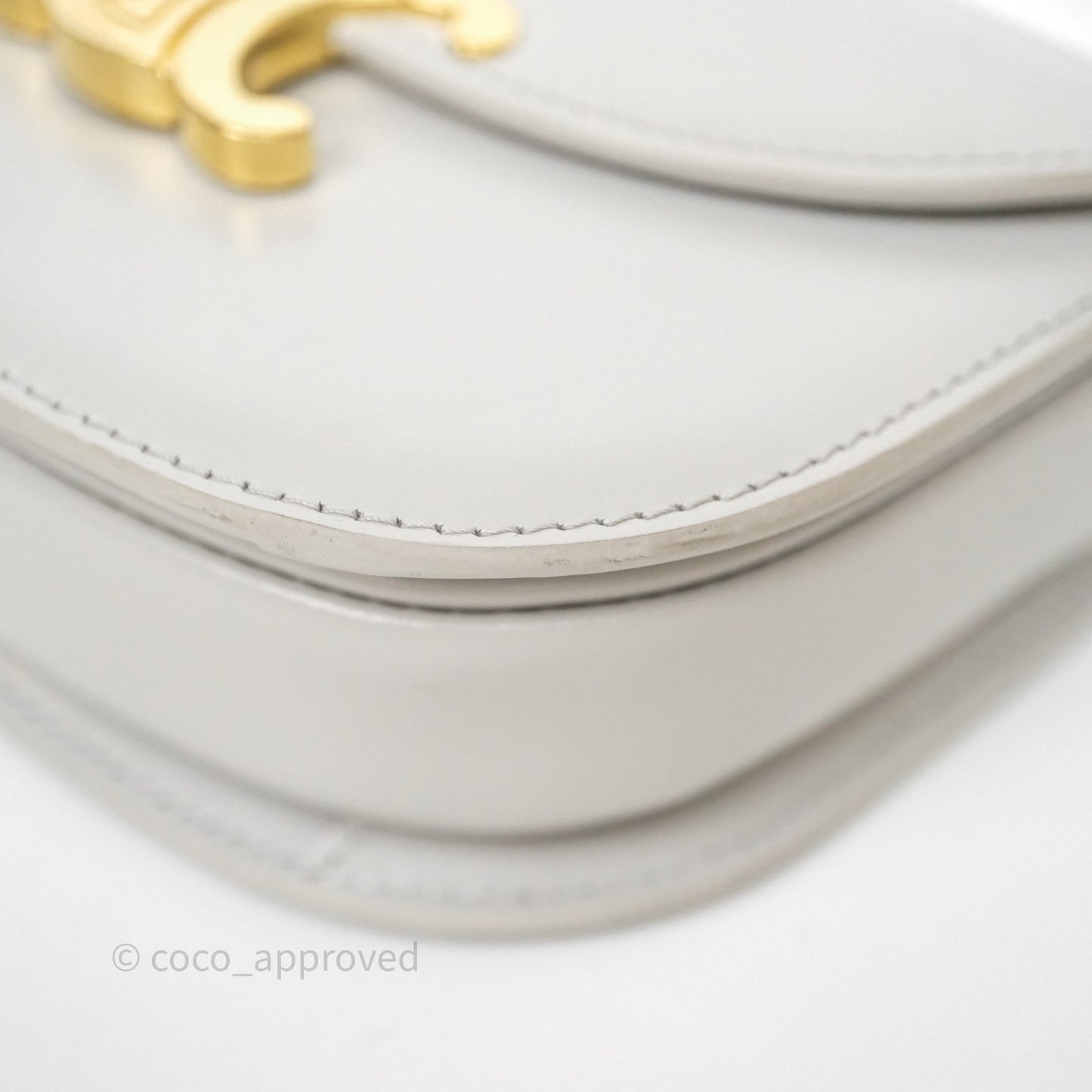 Celine Mini Besace Clea in Shiny Calfskin Grey
