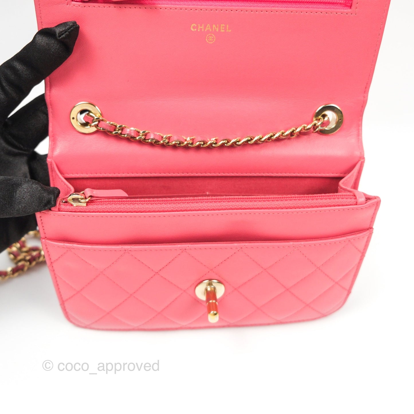 Chanel Trendy CC WOC Pink Lambskin Gold Hardware