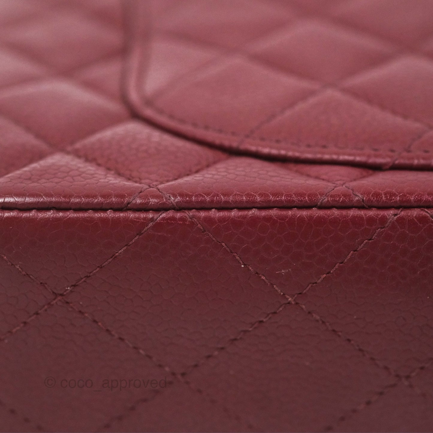 Chanel Vintage Classic Small S/M Flap Burgundy Caviar 24K Gold Hardware