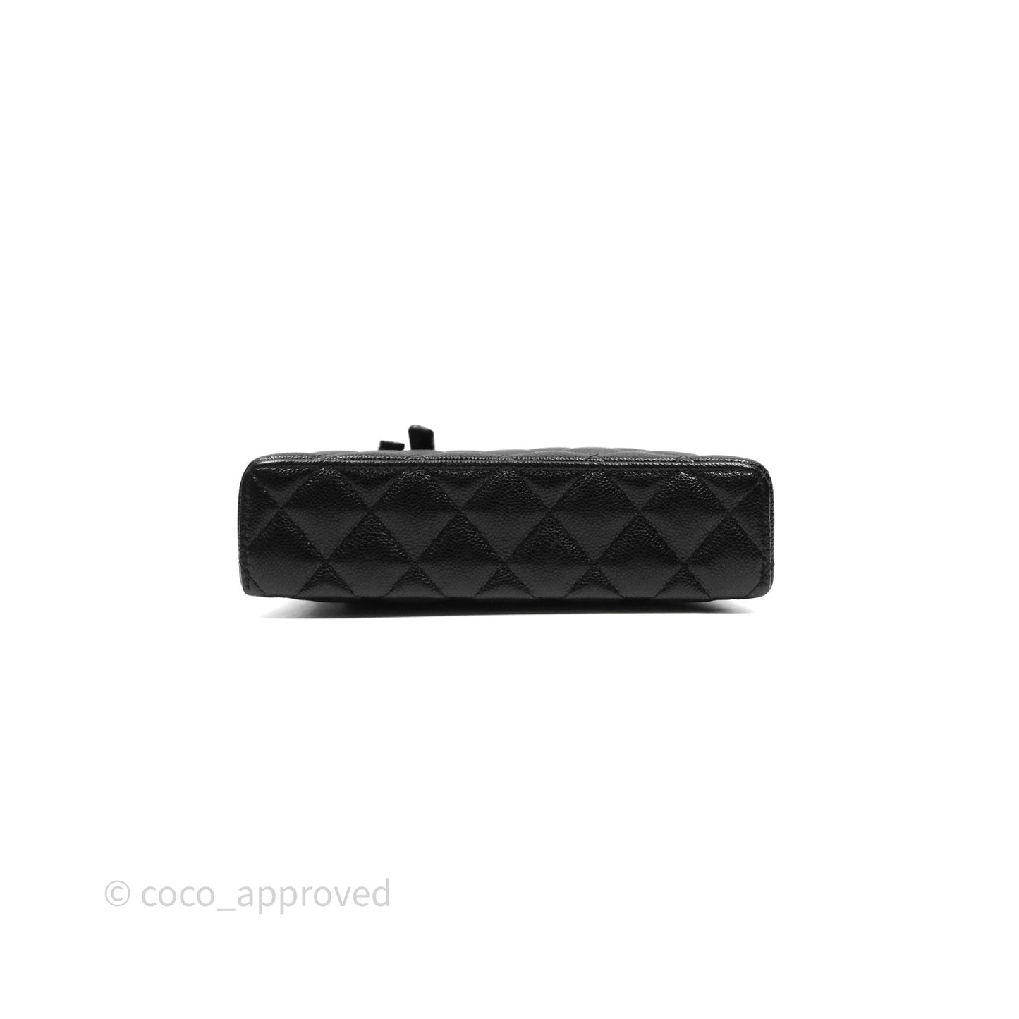 Chanel Quilted Top Handle Vanity with Chain Black Caviar Gold Hardware