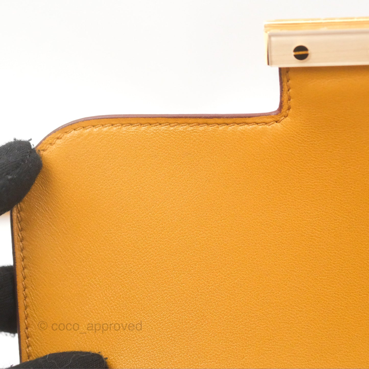 Hermès Constance Mini 18cm Mirror Sesame 2S Epsom Gold Hardware
