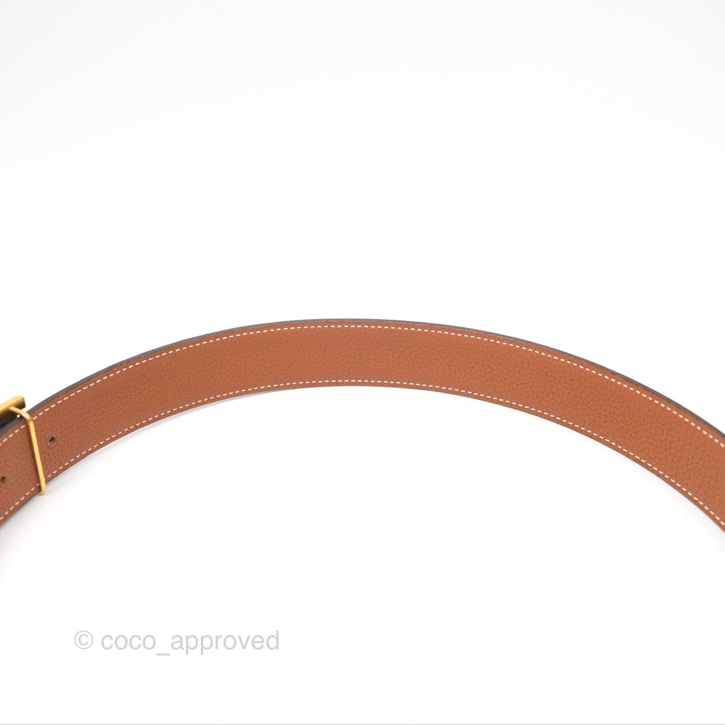 Hermès Martelee H Gold Belt Buckle & Reversible Noir/Gold Togo