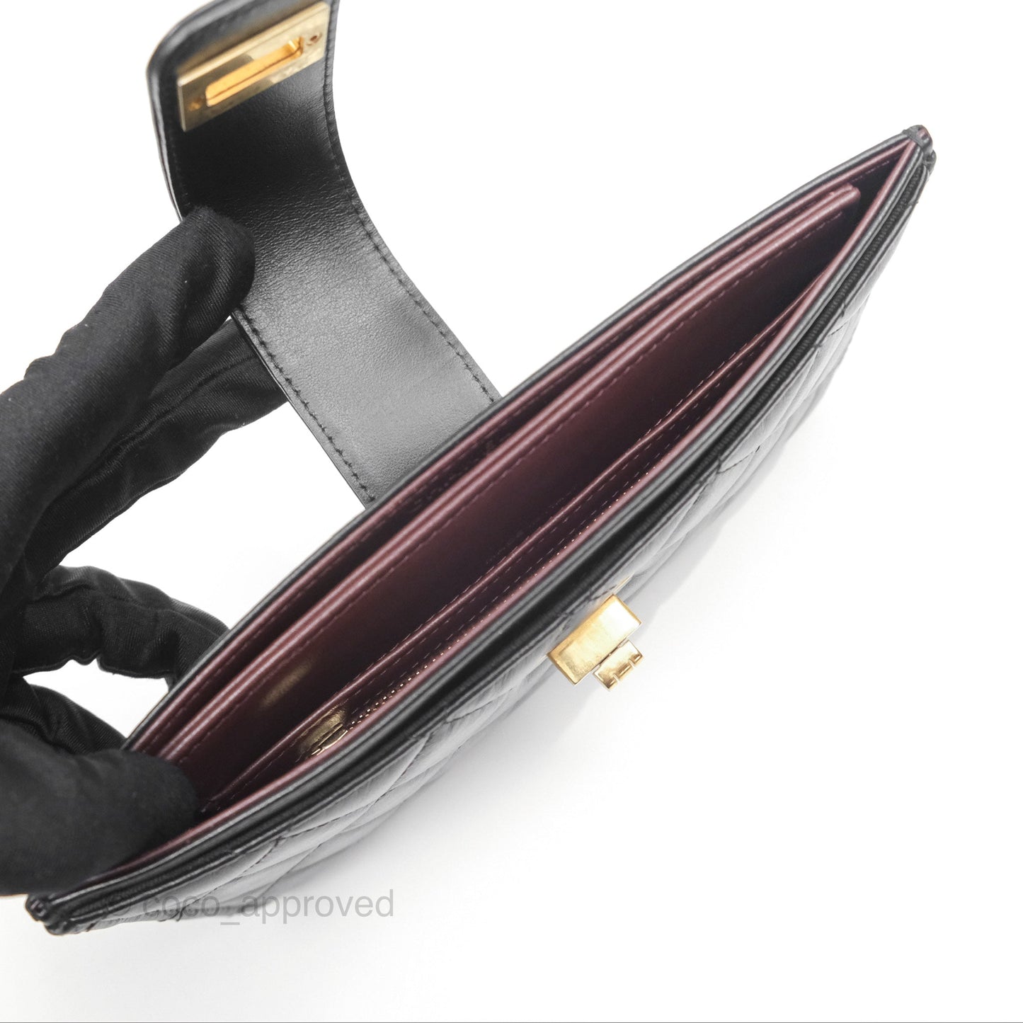 Chanel 2.55 Reissue Purse Aged Calfskin Black Aged Gold Hardware