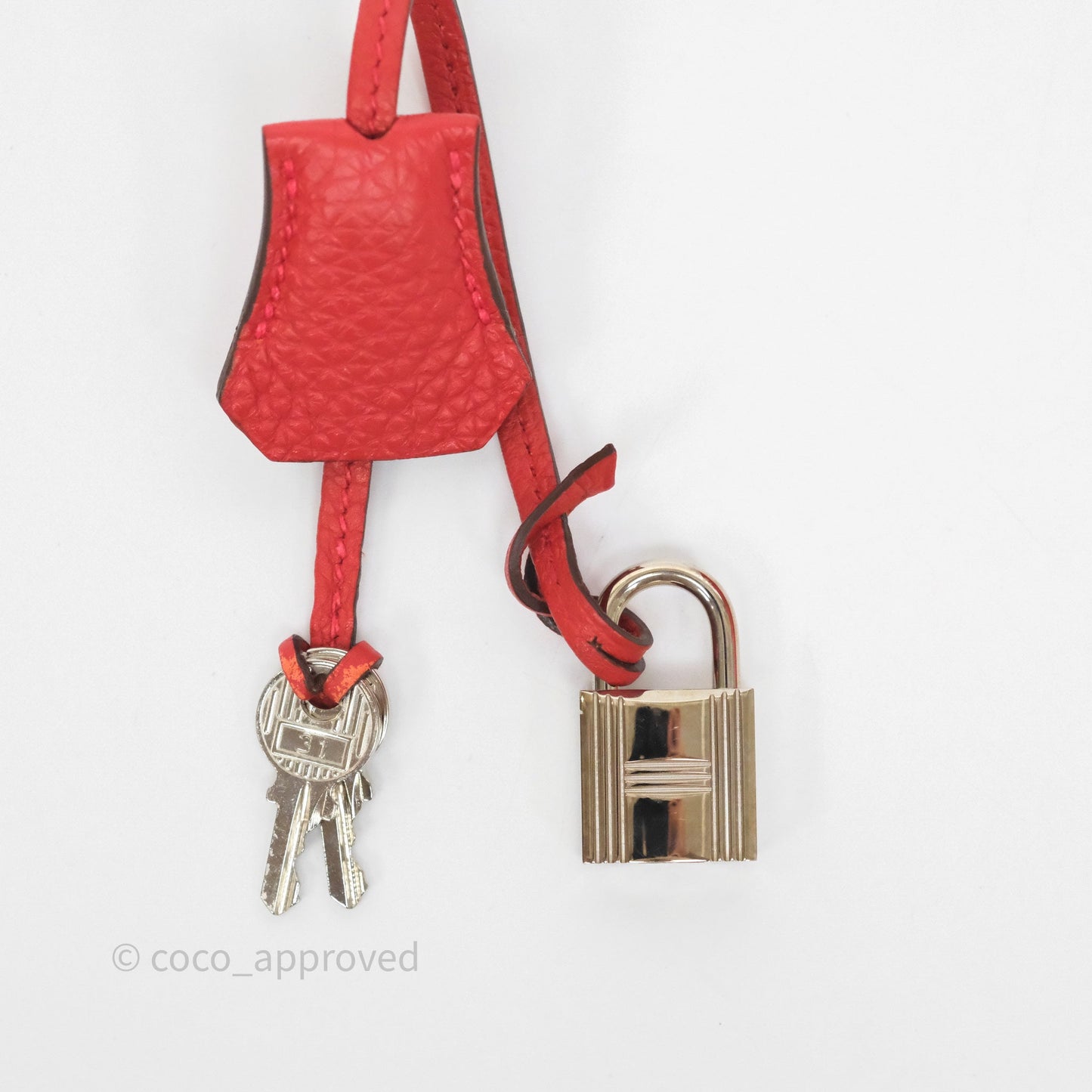 Hermès Kelly 35 Retourne Red Togo Palladium Hardware