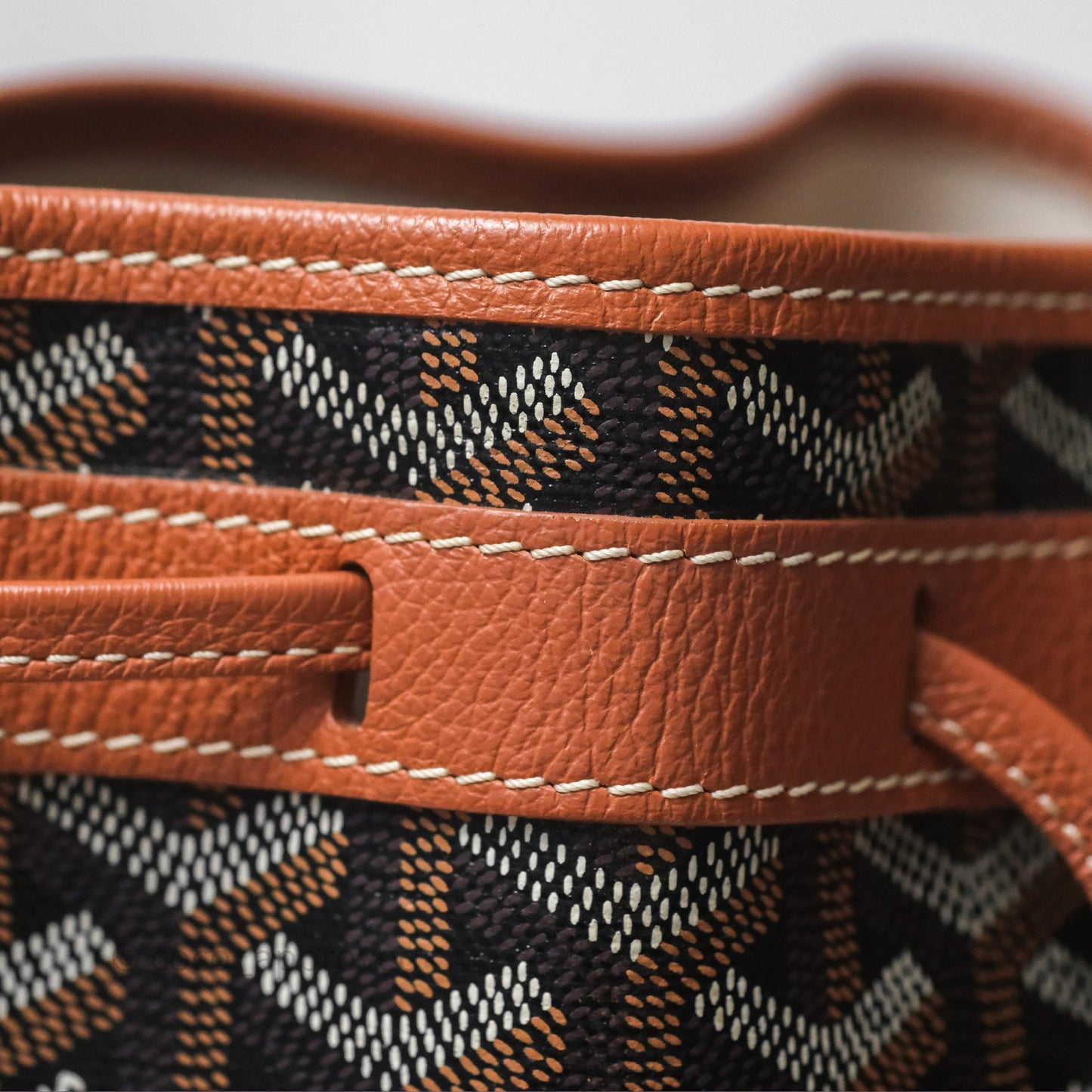 Goyard Petit Flot Bucket Bag Black & Tan Goyardine