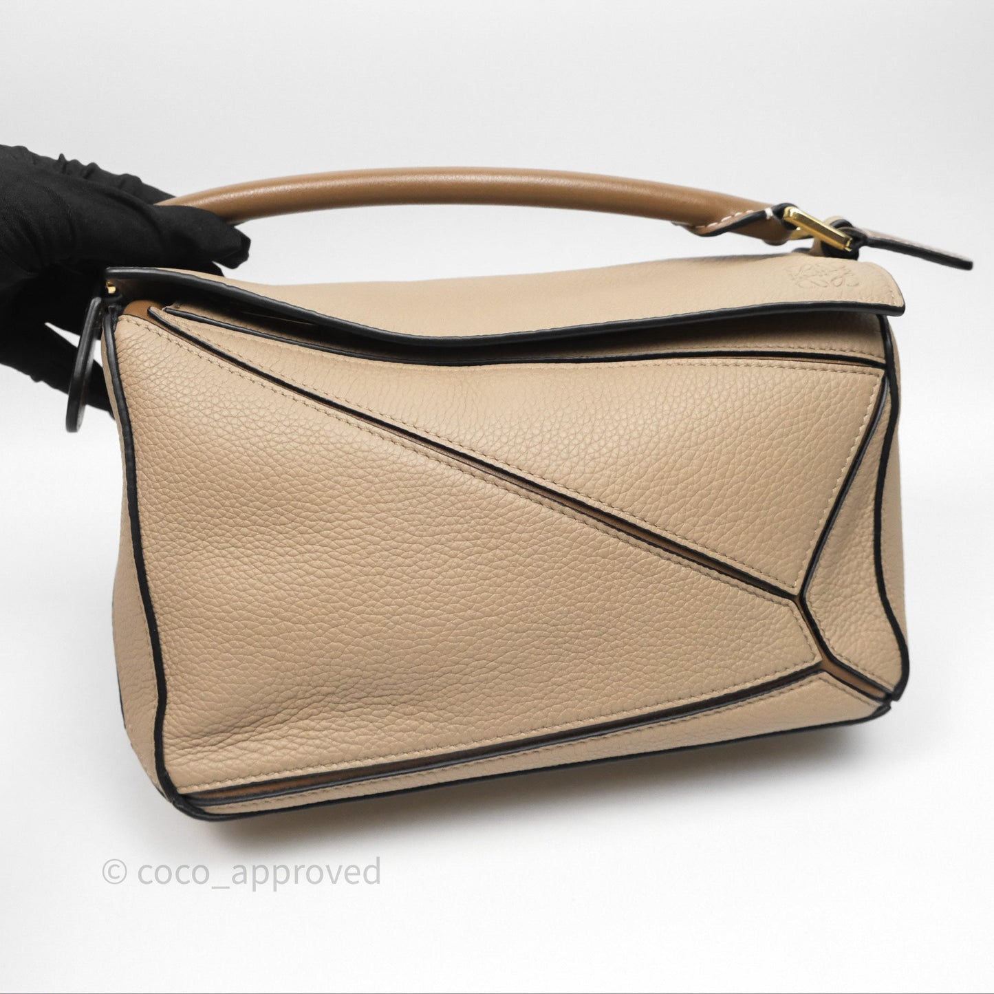 Loewe Small Puzzle Bag Sand Mink Grained Calfskin