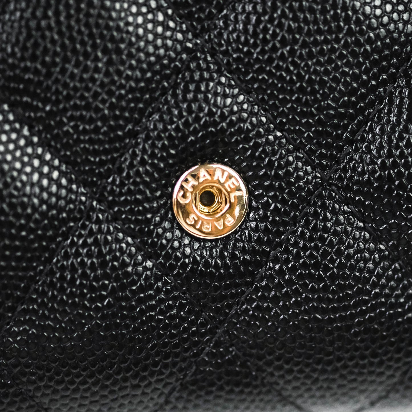 Chanel Classic Flap Small Wallet Black Caviar Gold Hardware⁣