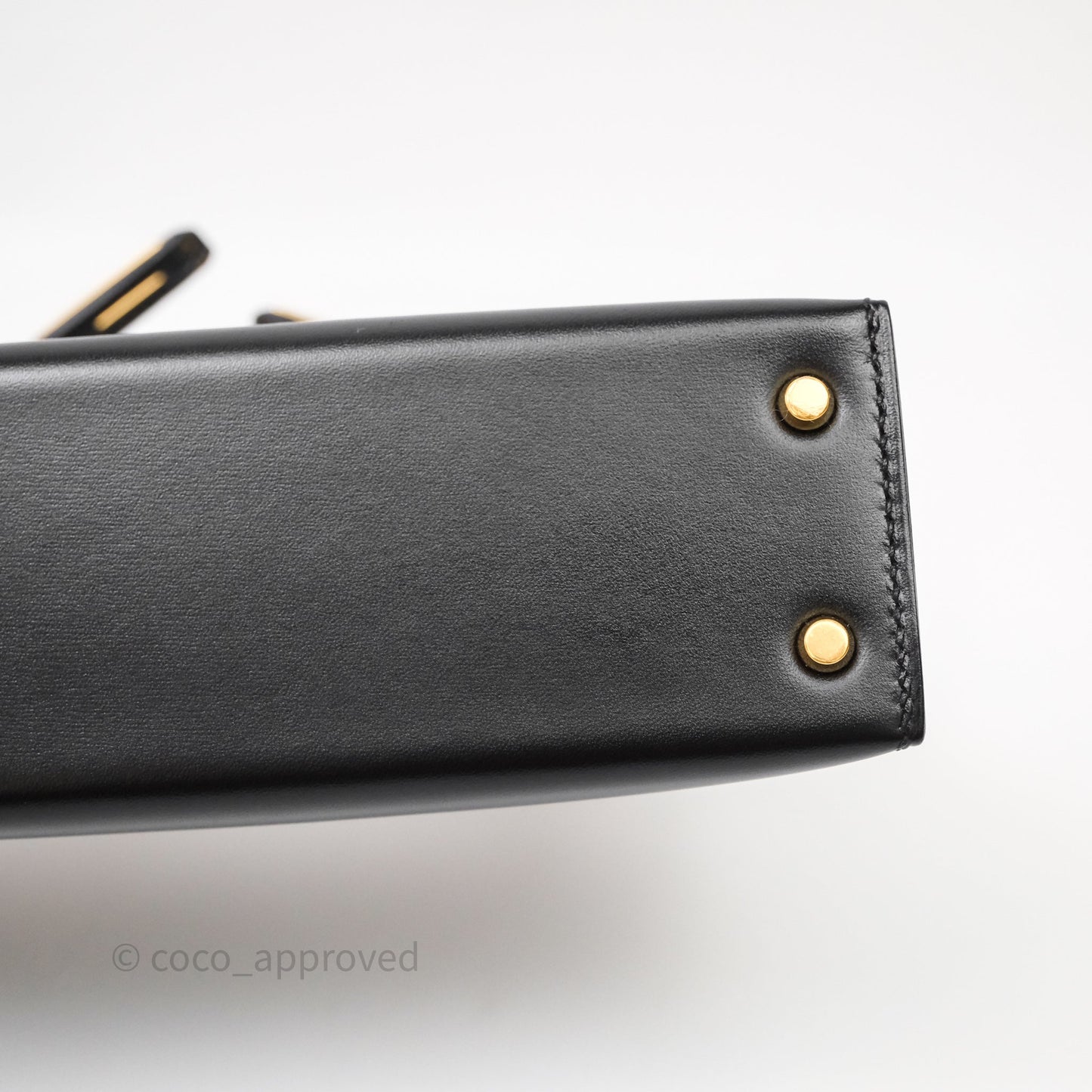 Hermès Mini Kelly II Black Noir 89 Box Leather Gold Hardware