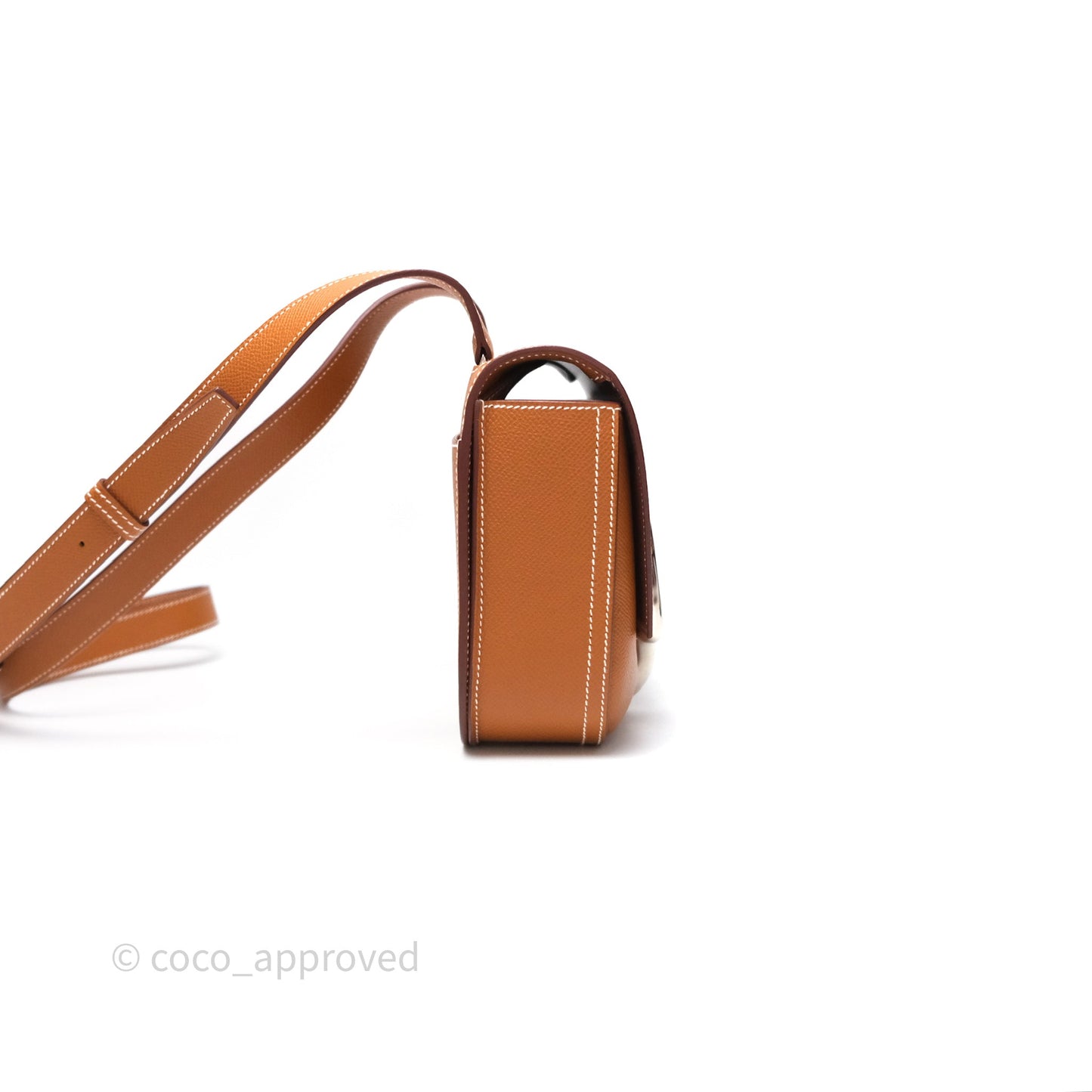 Hermès Della Cavalleria Mini Bag Gold 37 Epsom Palladium Hardware