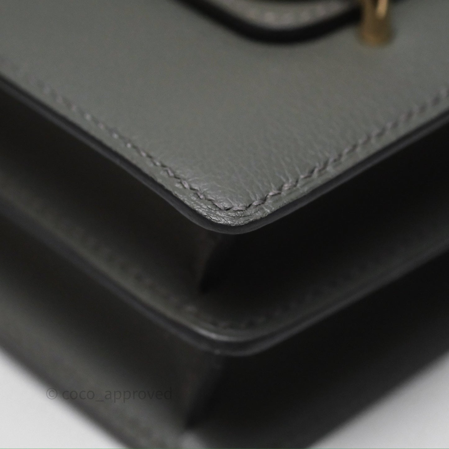 Hermès Roulis Mini 18 Gris Meyer 0L Evercolor Permabrass Hardware