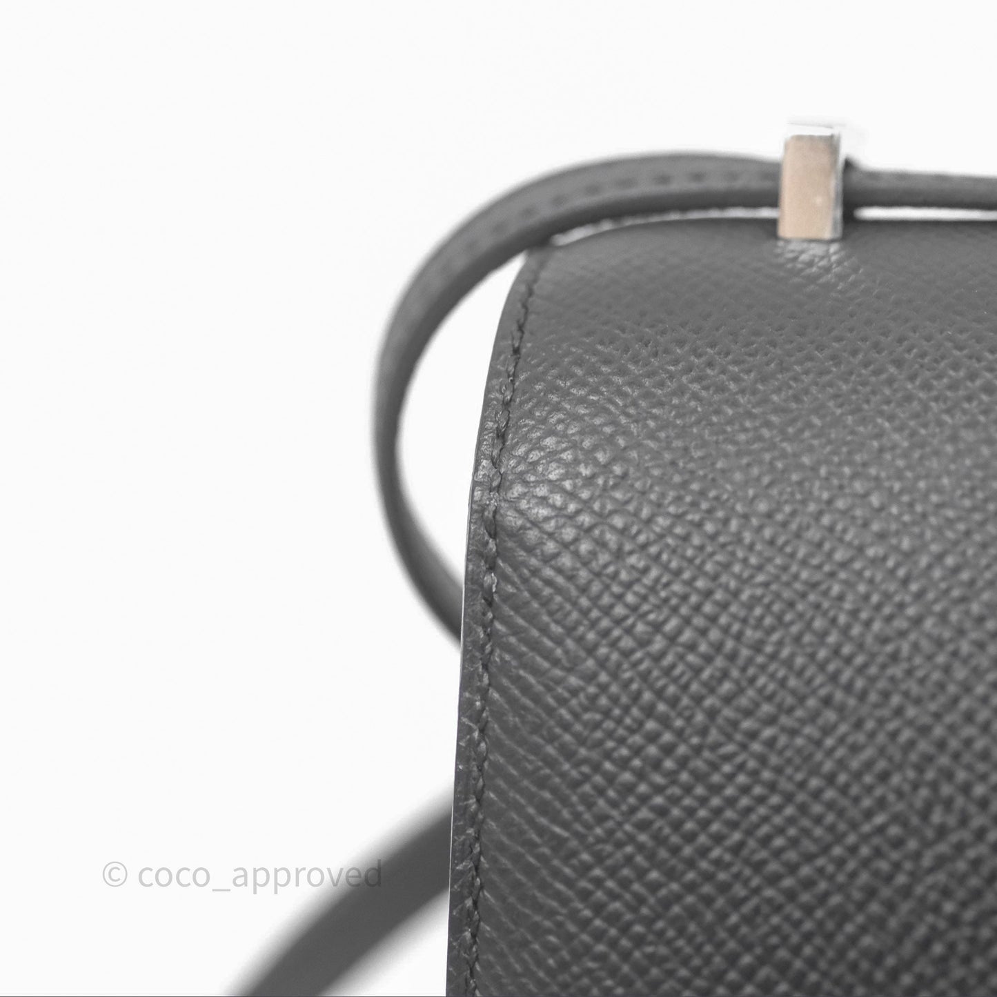 Hermès Constance Mini 18cm Mirror Noir 89 Epsom Palladium Hardware
