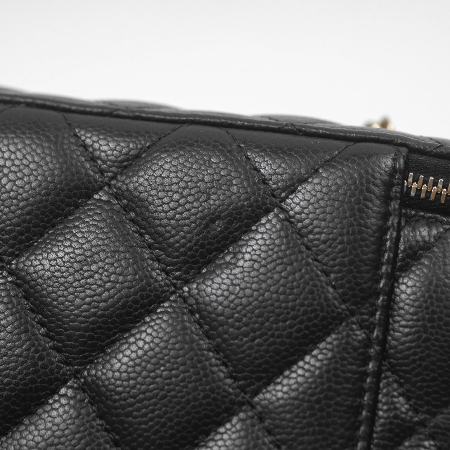 Chanel Vanity with CC Chain Black Caviar Gold Hardware