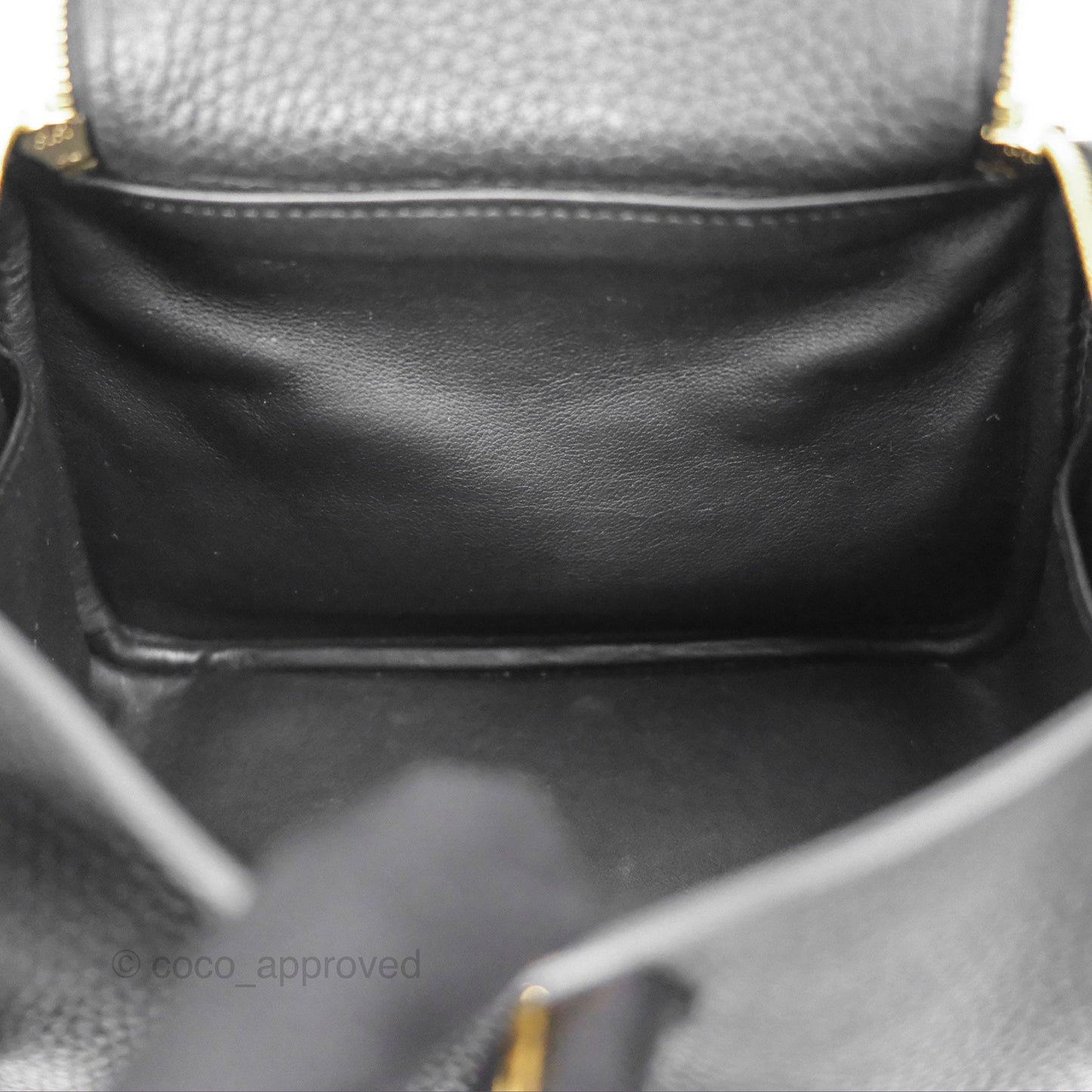 Hermès Mini Lindy 20 Noir 89 Clemence Gold Hardware