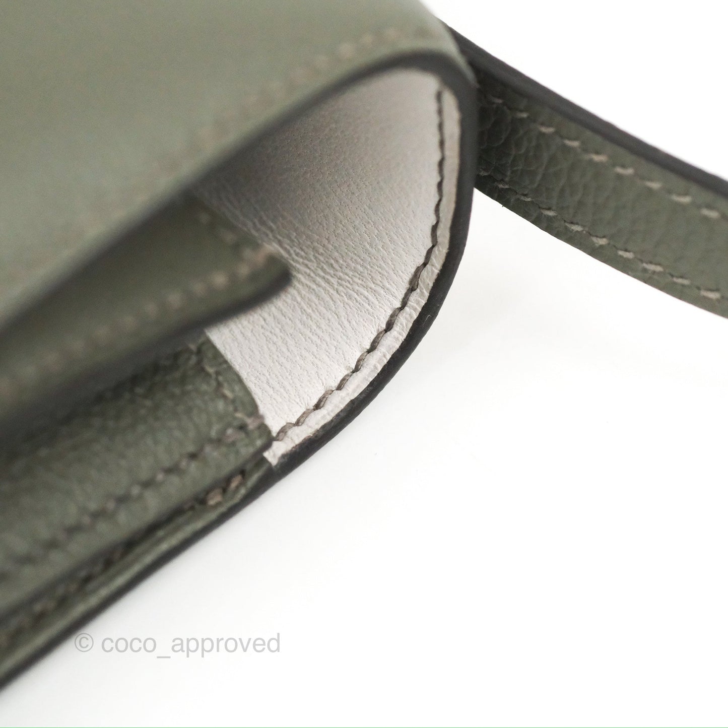 Hermès Constance Mini 18cm with Mirror Gris Meyer 0L/Gris Pale M4 Evercolor Gold Hardware