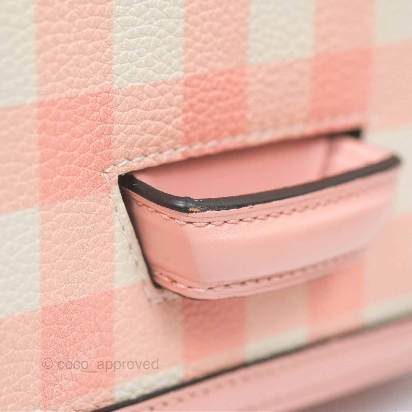 Loewe Small Barcelona Pink White Checkered Calfskin Silver Hardware