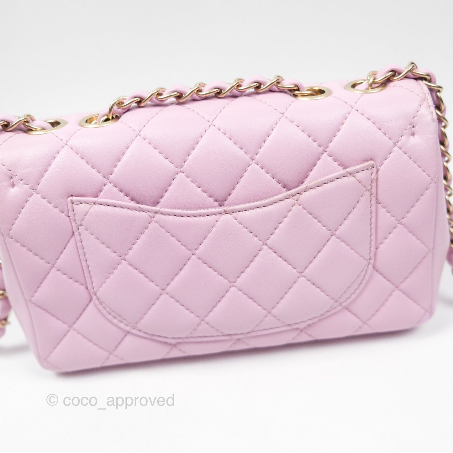 Chanel Quilted Flap Bag Pink Lambskin Aged Gold Hardware