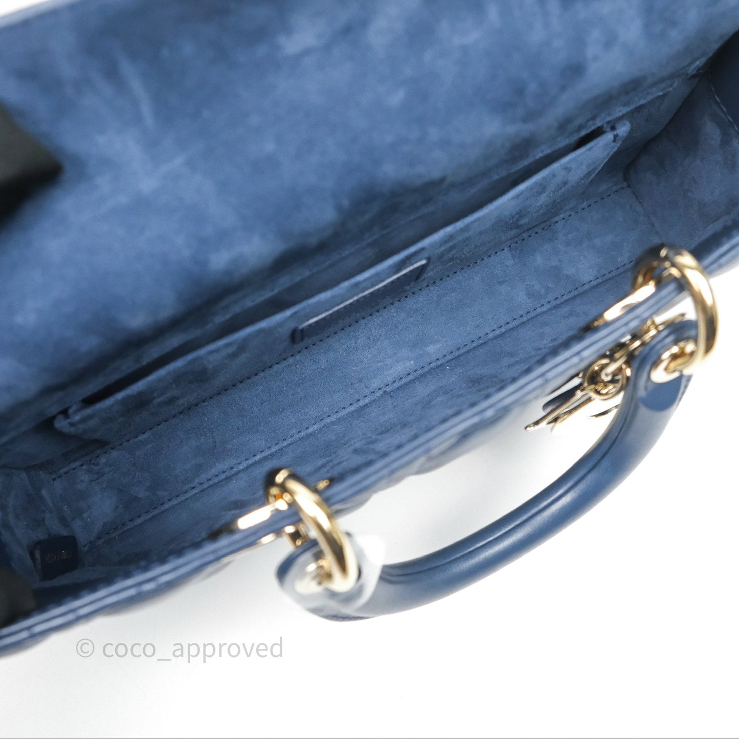 Christian Dior Medium Lady D-Joy Bag Deep Ocean Blue Cannage Lambskin
