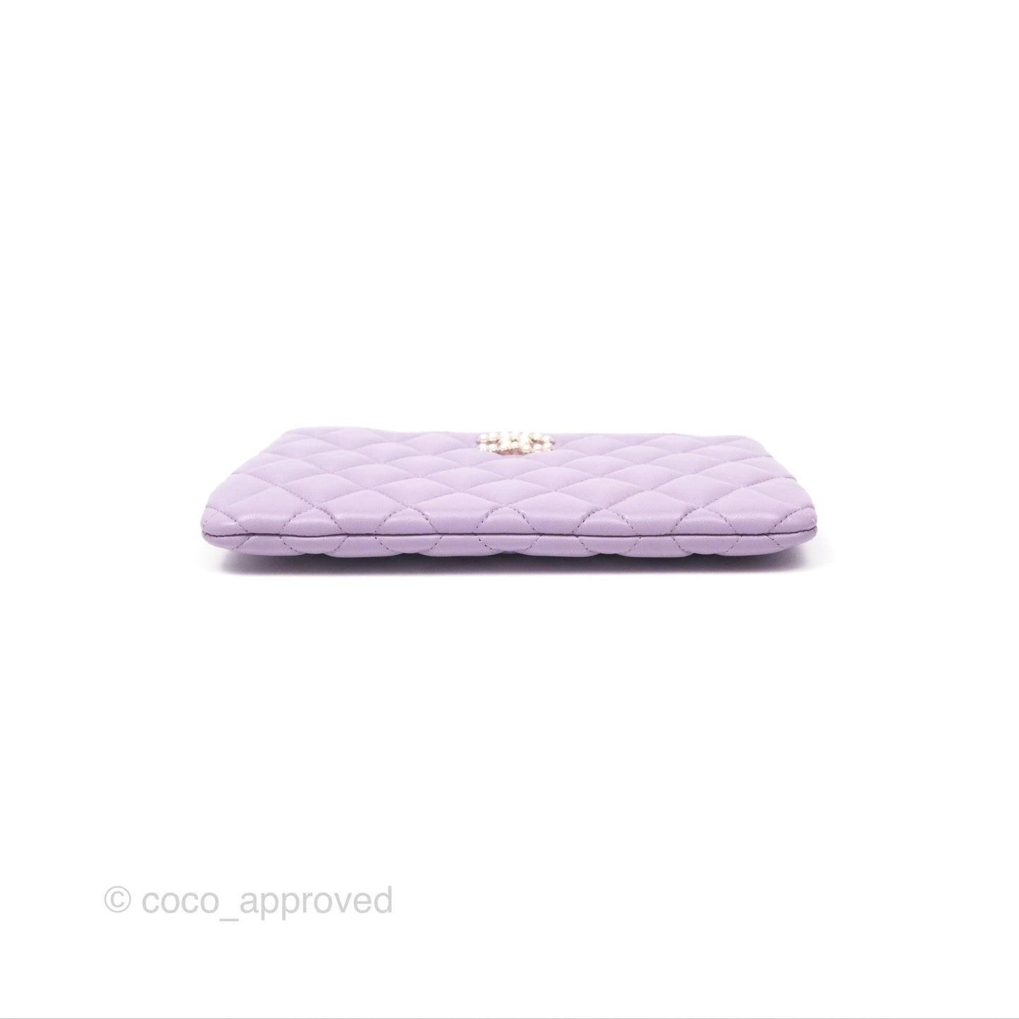 Chanel Pearl CC Small Pouch Purple Lambskin Gold Hardware