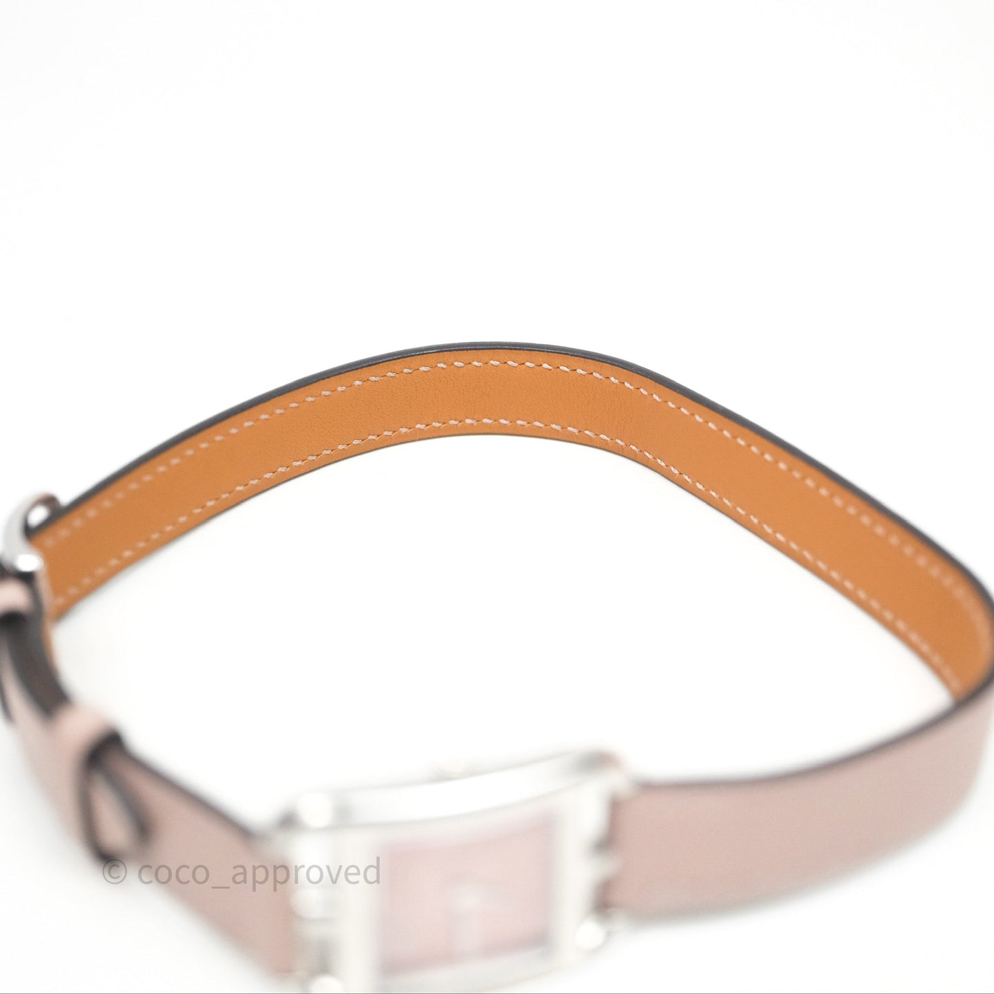 Hermès Cape Cod Steel Watch Glycine 4W Calfskin Strap