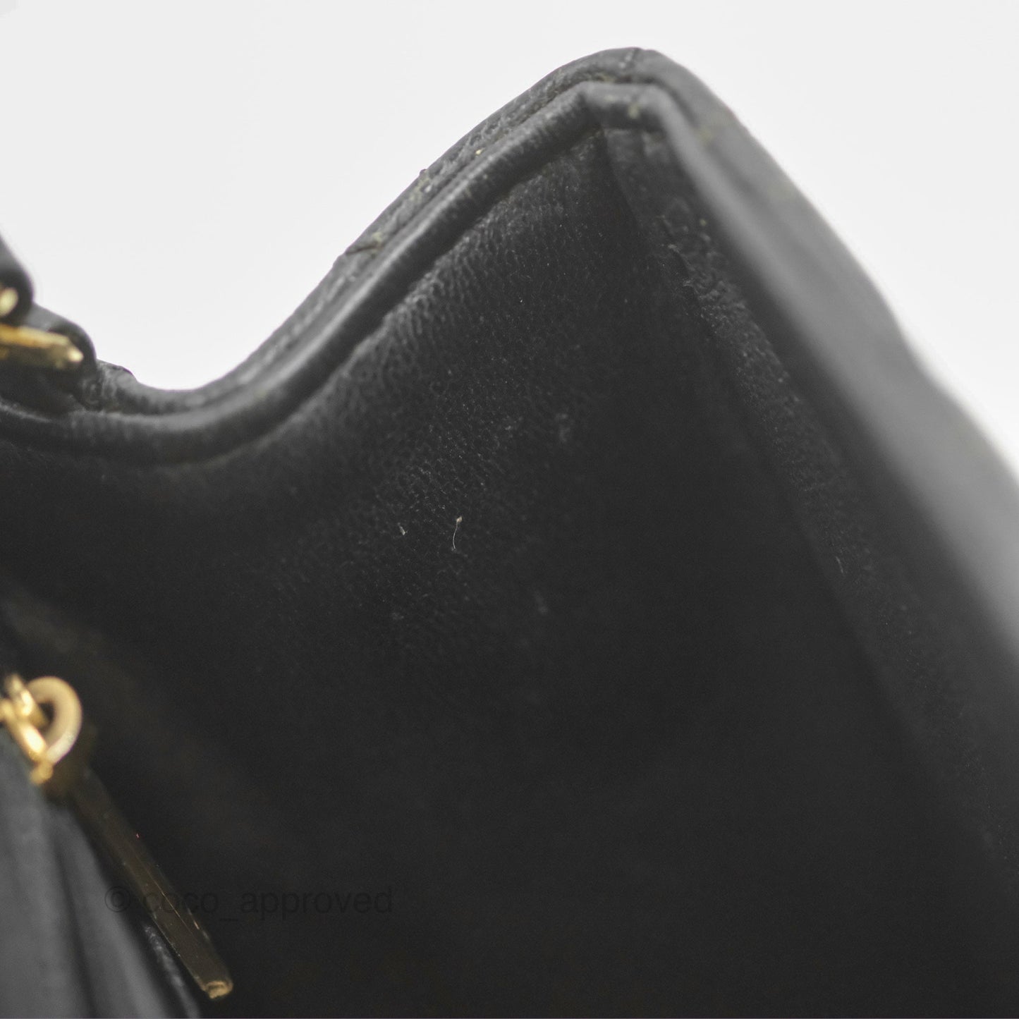 Chanel Mini Square Flap Quilted Black Caviar Gold Hardware