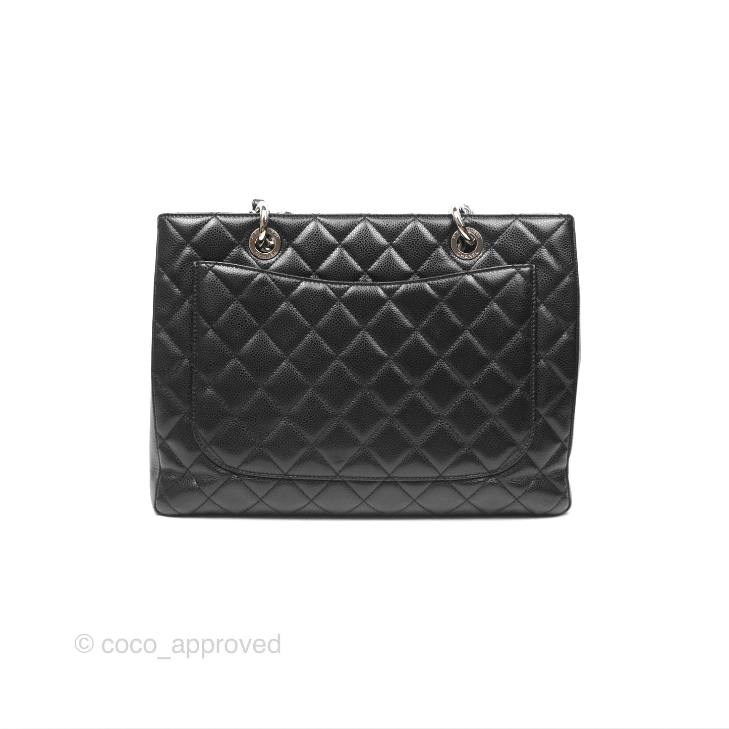 Chanel GST Black Caviar Silver Hardware