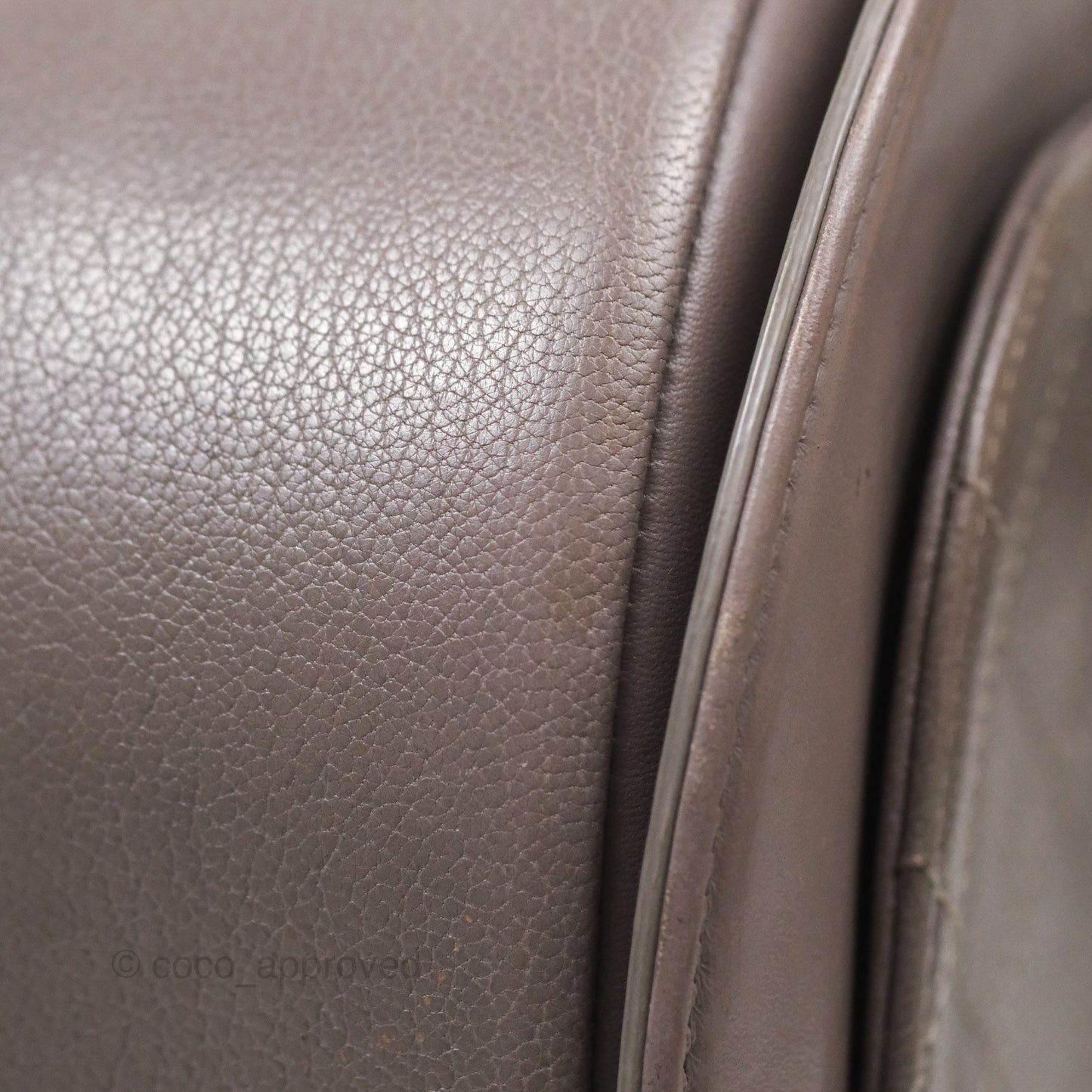 Chanel Coco Curve Flap Burnished Lilac Grey Calfskin Goatskin Antique Gold Hardware