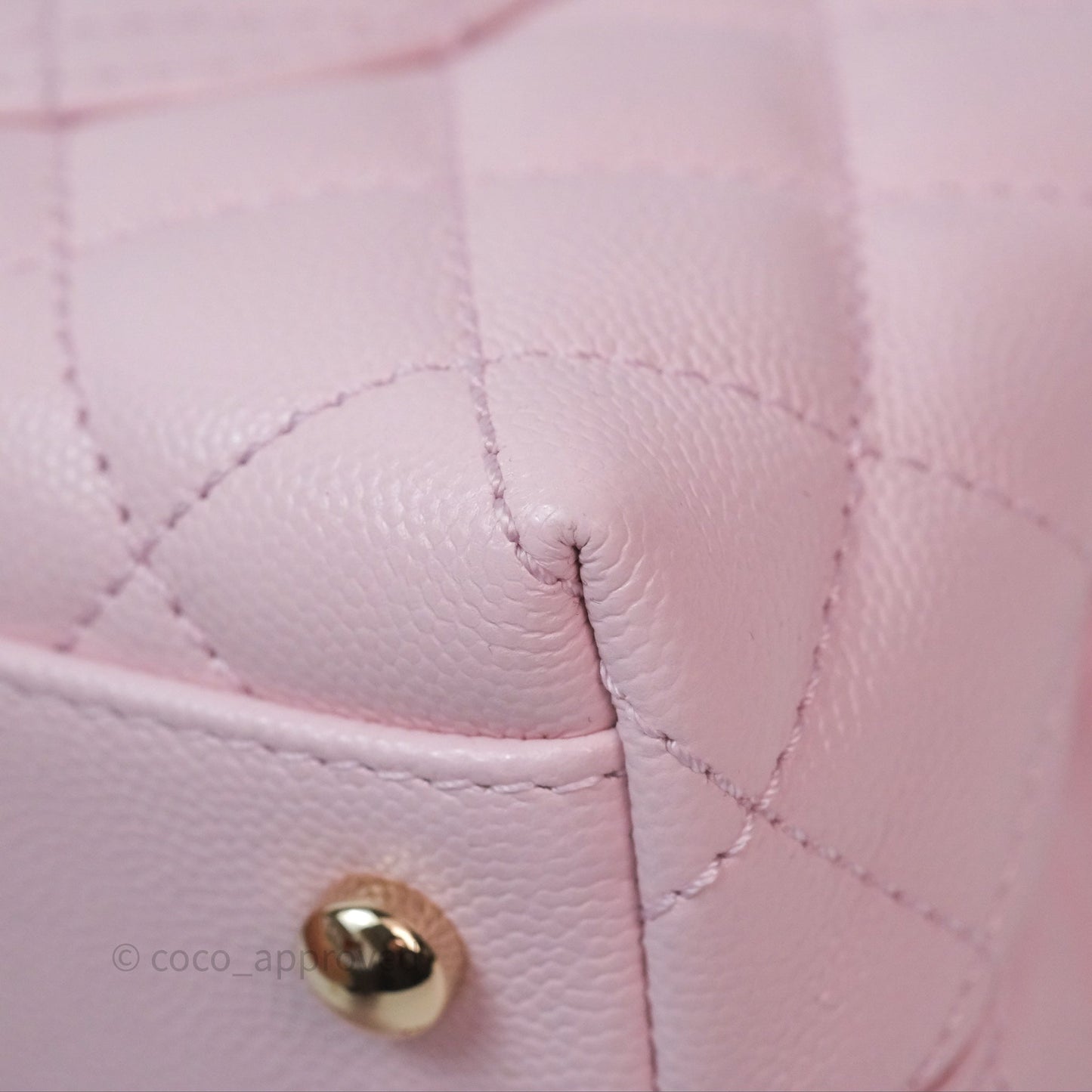 Chanel Small Coco Handle Light Pink Caviar Gold Hardware