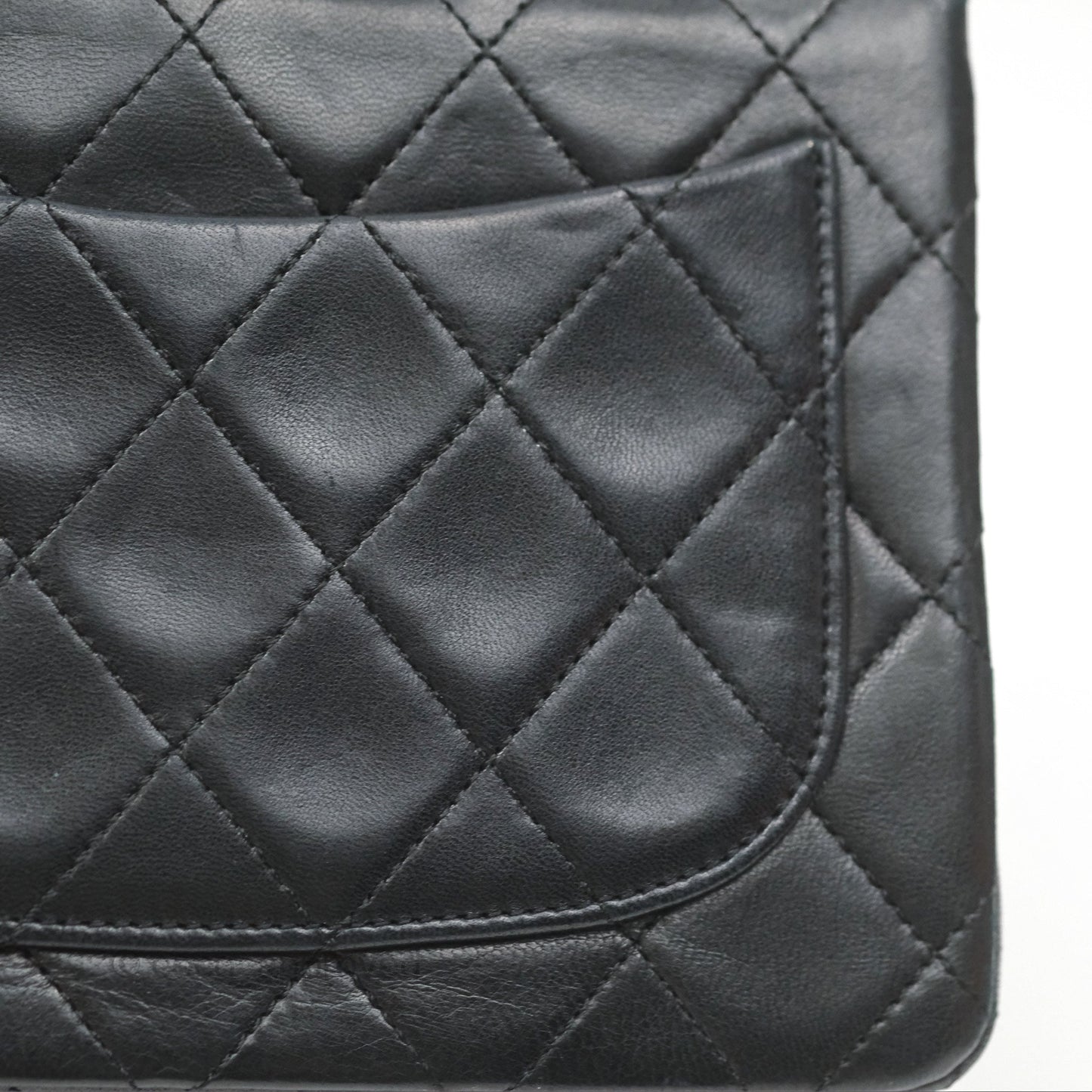 Chanel Vintage Mini Square Black Lambskin 24K Gold Hardware