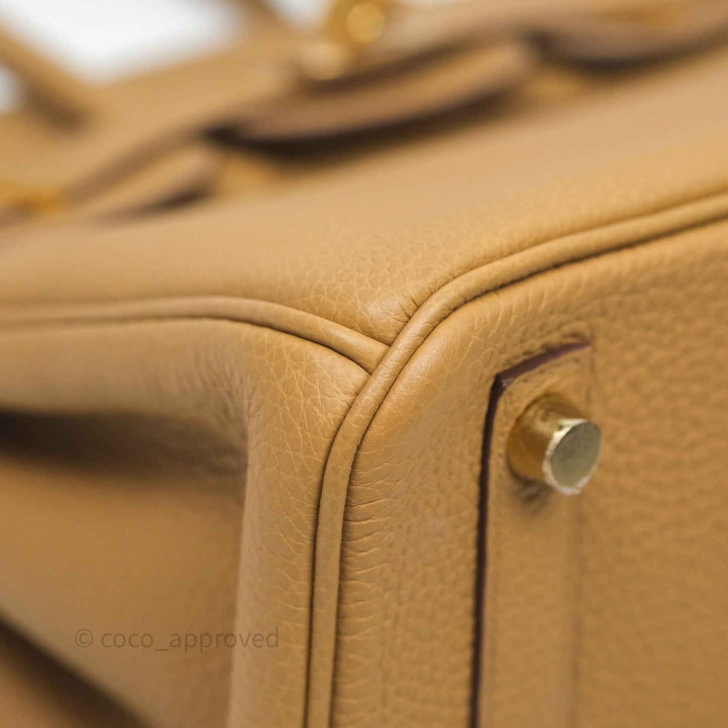 Hermès Birkin 25 Retourne Biscuit 4B Togo Gold Hardware