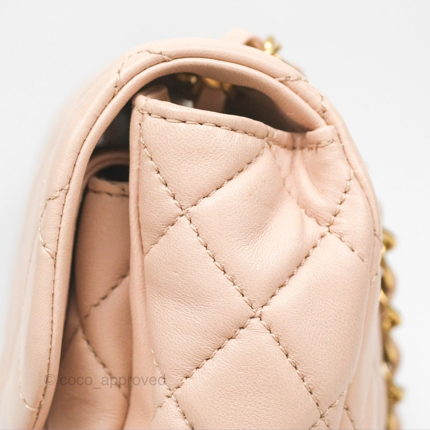 Chanel Flap Bag Pink Aged Gold Hardware