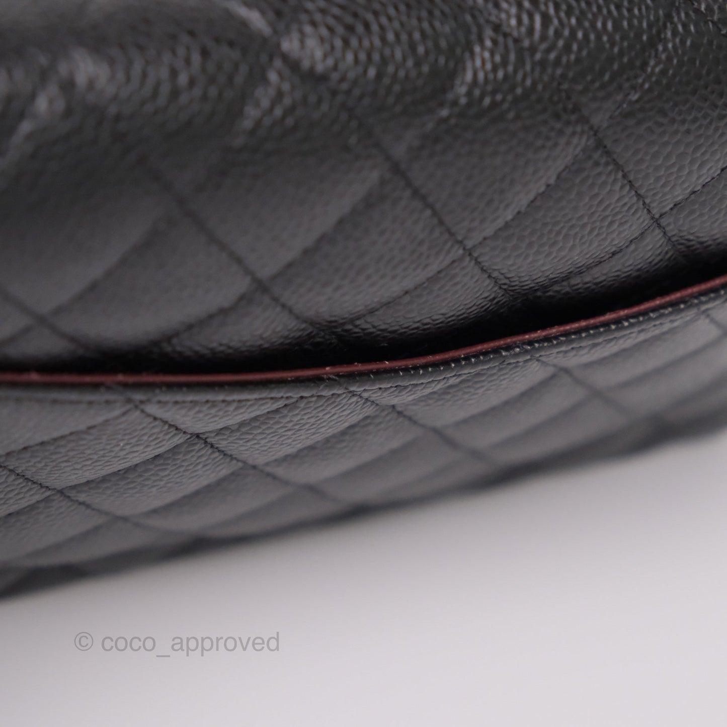 Chanel Classic M/L Medium Flap Quilted Black Caviar Silver Hardware