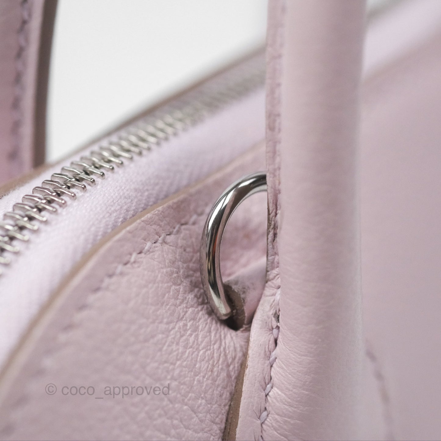 Hermès Bolide Mini 1923 Verso Evercolor Mauve Pale 09/ Caramel 28 Palladium Hardware
