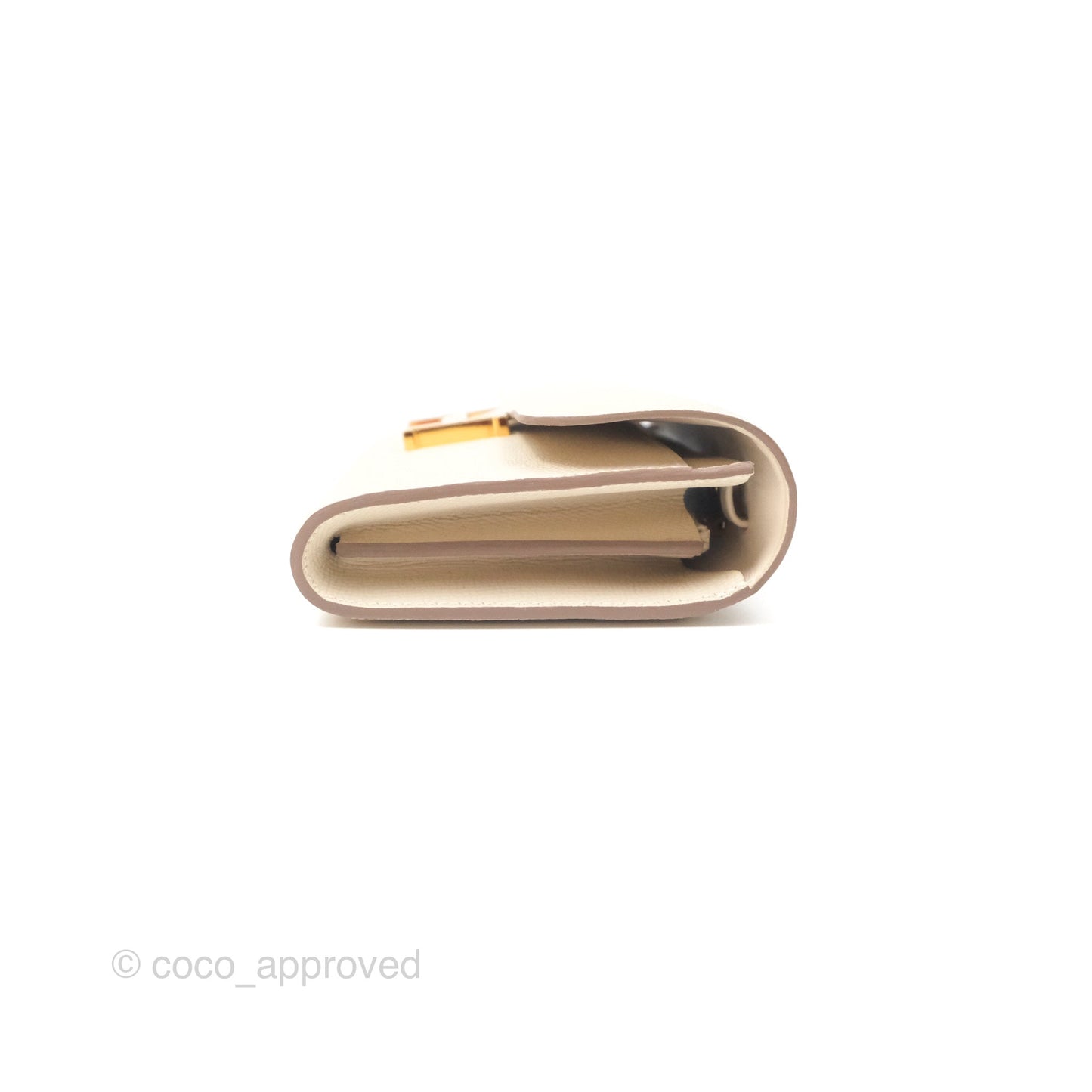 Hermès Constance Long To Go Wallet Craie 10 Epsom Gold Hardware