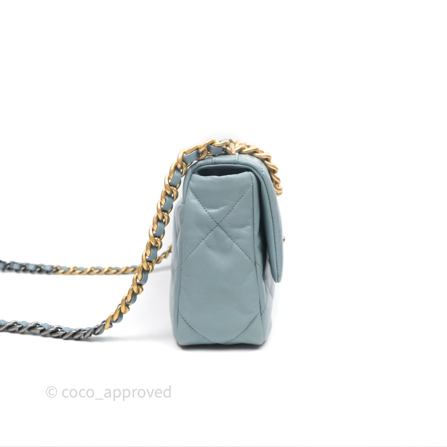 Chanel 19 Small Blue Mixed Hardware