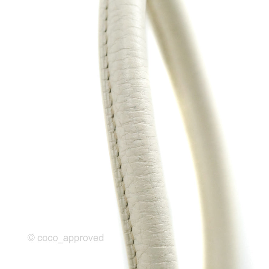Hermes Lindy 30 White Clemence Palladium Hardware